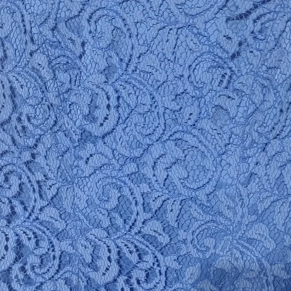 ❤️Sold CCO Adrianna Papell Elegant Blue Lace Dress Size 12 - Picture 7 of 8